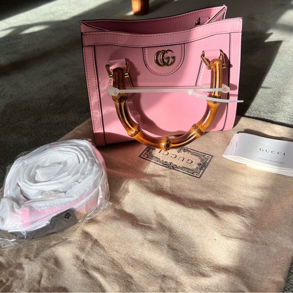 Brand new Authentic Gucci pink Diana mini tote bag - Picture 5 of 9